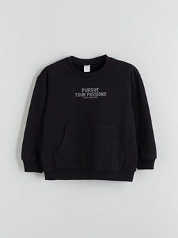 Kap??onlu Uzun Kollu Basic Erkek Bebek Sweatshirt ve E?ofman Alt 2li Tak?m