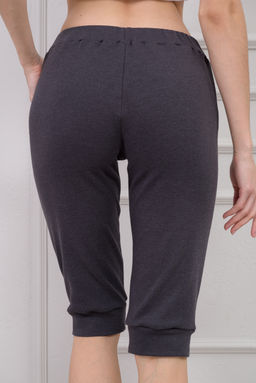 Бриджи женские из интерлока на манжете антрацит серый - Амадэль фото 4