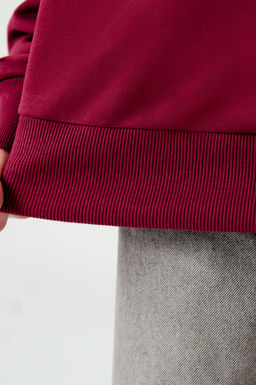 Арт. 1-5137 Свитшот женский полузамок 44-50 (4 шт) Цвет:бордовый - Калинка фото 11