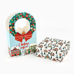 Коробка подарочная новогодняя складная С Новым годом 18?30?7 см