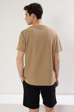 TRENDYOL MAN Gri Regular Fit Slogan Bask?l? Waffle Orme Sortlu Pijama Tak?m? TMNSS25PT00008 - Trendyolmilla фото 9