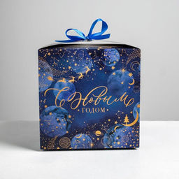 Цена за 2 шт. Коробка подарочная новогодняя складная «С Новым годом», 18 х 18 х 18 см