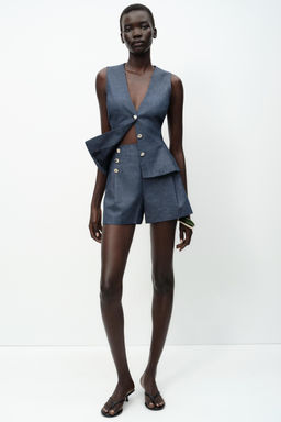 PEPLUM WAISTCOAT WITH LINEN - Zara фото 11