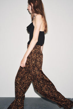 ANIMAL PRINT PALAZZO TROUSERS - Zara фото 2
