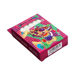 Цена за 8 шт. Мел школьный, белый, набор 12 штук, круглый, беспыльный, в картонной коробке