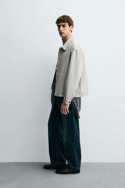 HERRINGBONE BOXY FIT OVERSHIRT - Zara фото 4
