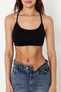 Trendyolmilla Siyah-Beyaz 2li Seamless/Dikisiz Ip Ask?l? Balensiz Kaps?z Bralette Orme Sutyen THMSS24SU00062 фото 14