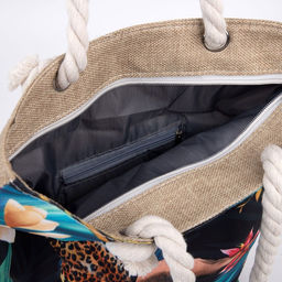 Сумка пляжная на молнии, цвет чёрный - Nazamok фото 7