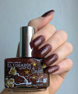 El Corazon Лак Confetti 517a тёмно-коричневый