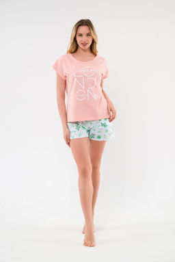 Пижама женская из футболки и шорт из кулирки Алиса розовый - Амадэль фото 12