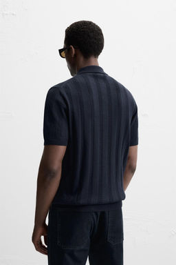 RIBBED KNIT POLO SHIRT - Zara фото 4