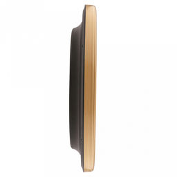 Часы настенные Пава д37,5см, h5,5см, мягкий ход, циферблат Перо белый/перламутровый; цифры арабские, черный с обводкой золотого цвета; корпус пластик, бежевый под дерево; в коробке (Китай) - Домашняя мода фото 3