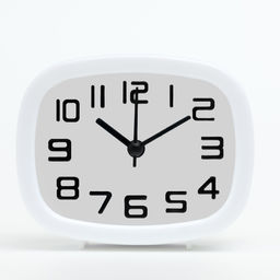 Будильник, дискретный ход, 10×8×4 см, от батарейки АА, белый