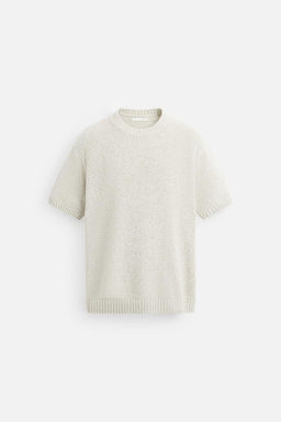 BOUCLE TEXTURED KNIT T-SHIRT - Zara фото 7