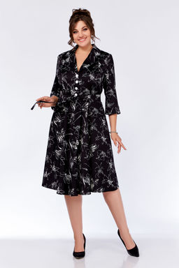 Блуза Swallow 803.2 черный+серебряный узор фото 377