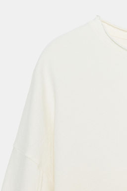 CAMISETA TEXTURA MANGA LARGA / Blanco roto - Zara фото 8