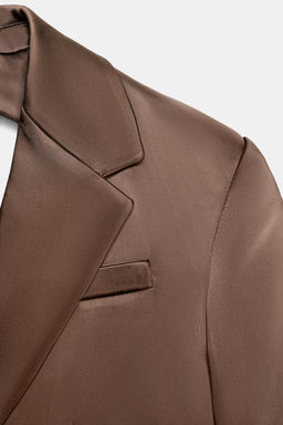 SATIN BLAZER WITH BACK VENTS