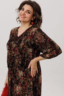 Платье ANELLI 1805 шоколадная виола  фото 2