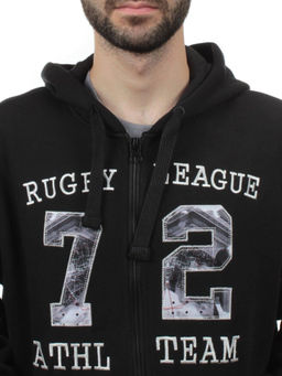 C008 BLACK Толстовка мужская (35% хлопок, 65% полиэстер)