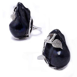 Кольцо с большой синей Жемчужиной