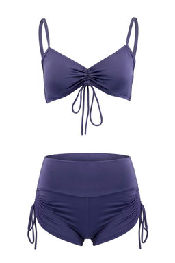 TRENDYOLMILLA Siyah Bralette Sortlu Buzgu Detayl? Yuksek Bel Sortlu Bikini Tak?m? TBESS25BT00088 фото 16