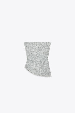 SEQUINNED BANDEAU TOP - Zara фото 7