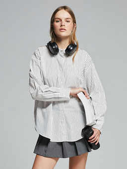 ?izgili Oversize Kad?n G?mlek