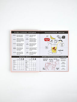 Книга для записи рецептов А5, 80 л. Твердый переплет «Ешь, готовь, люби»