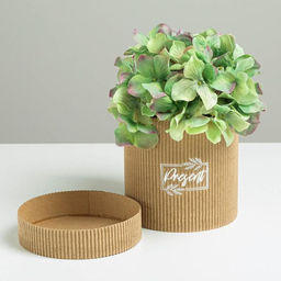 Шляпная коробка из микрогофры Present, 12 х 12 см