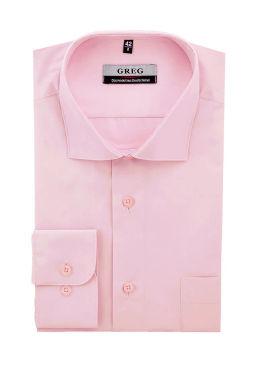 Сорочка мужская длинный рукав GREG 620/119/LT ROSE