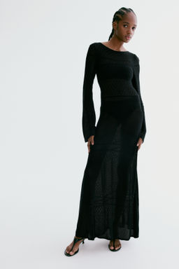 Maxivestido en punto pointelle - H&m фото 6