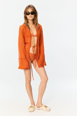 Blusa transparente con lazadas - H&m фото 2