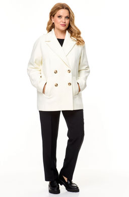 Пальто БелЭльСтиль 841 клетка серая  фото 93