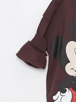 Bisiklet Yaka Uzun Kollu Mickey Mouse Bask?l? Erkek Bebek Sweatshirt - Waikiki фото 2