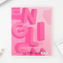 Тетрадь в клетку, предметная, 48 л., на скрепке, А5 «РОЗОВАЯ СЕРИЯ. Английский язык»