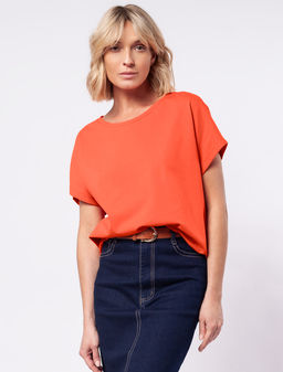 VILATTE / Футболка с цельнокроеным рукавом из премиального хлопка