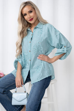 Блузка Рамина (мята) Б11-131/2 - Николь фото 3