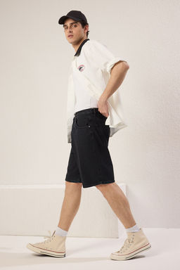 TRENDYOL MAN Mavi Baggy Fit More Sustinable Kot Sort TMNSS25SR00054 - Trendyolmilla фото 2