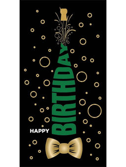 Цена за 5 шт. Конверт для денег "Happy Birthday" (1-05-0258) "Игристое"