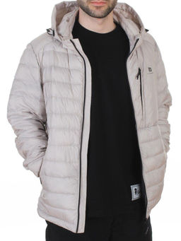 88045 GRAY/BEIGE Куртка мужская демисезонная (100 гр. холлофайбер)