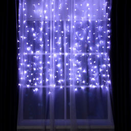Гирлянда Занавес 2?1.5 м, IP20, прозрачная нить, 360 LED, свечение белое, 8 режимов, 220 В