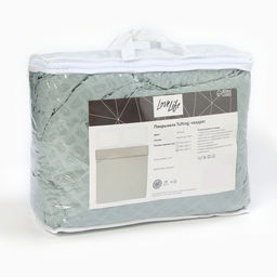 Покрывало евро LoveLife «Tufting: Квадрат», 200×230±5 см, микрофайбер, зелёное