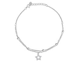Браслет на ногу, куб.циркон., SL-FCN9