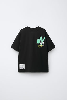 CAMISETA ESTAMPADO GRAFFITI / Negro