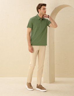 Bej Arm_rl_ Slim Fit Chino Pantolon