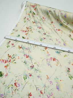 Вискозный атлас (Digital) Рябиновая веточка, ш.1.5м, вискоза-100%, 115гр/м.кв - Купава фото 5