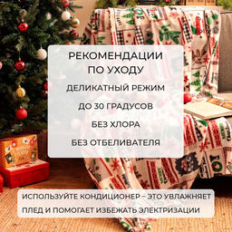 Плед флисовый новогодний «Экономь и Я. Рождество» 150×130 см