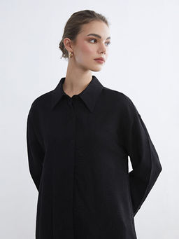 Kendinden Desenli Kad?n G?mlek Tunik