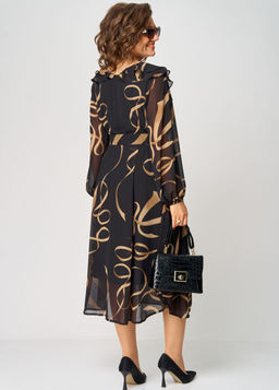 Платье EVA GRANT 7297В-Р принт ленты