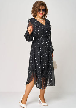 Платье EVA GRANT 7297В принт горох